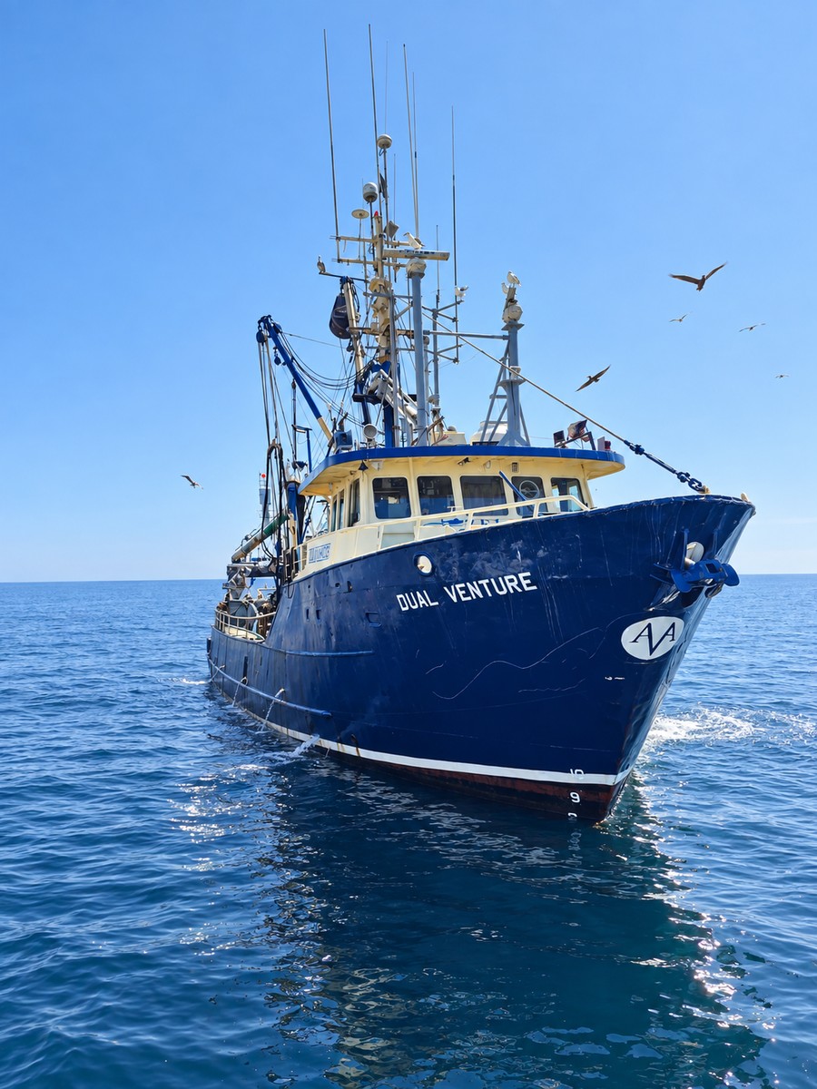 Dual Venture fishing vessel at sea
